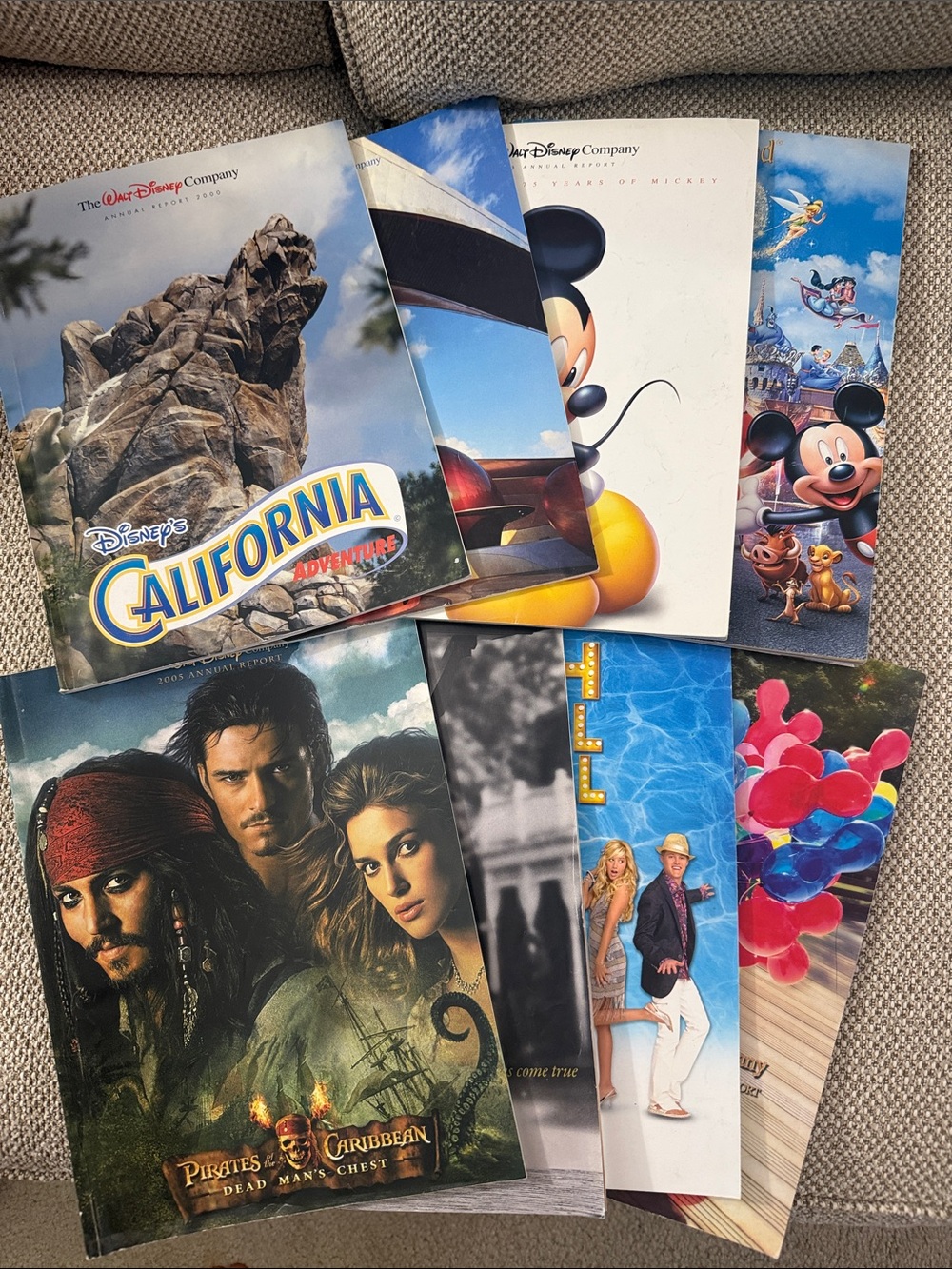 Disney Annual Report Magazines 2000 - 2008